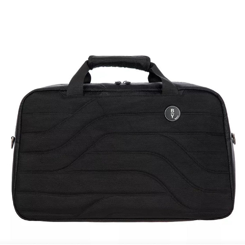Bric's B|Y Ulisse 18-inch black duffel bag with sturdy handles and zipper closure, designed for travel and easy carrying.