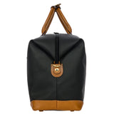 Bric's Firenze 18-inch cargo duffel bag in durable fabric with leather accents, featuring carry handles and a zip closure.