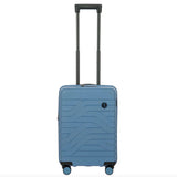 Bric's B|Y Ulisse 21-inch expandable spinner luggage with hard shell, four wheels, and telescopic handle for travel.