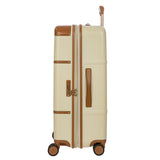 Bric's Bellagio 3.0 27-inch expandable spinner luggage with four wheels and sleek black design.