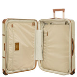 Bric's Bellagio 3.0 27-inch expandable spinner luggage with a sleek black hard shell and four multi-directional wheels.