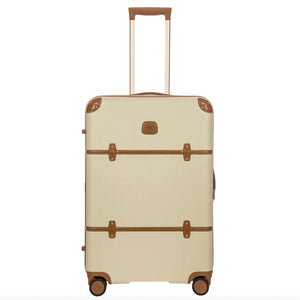 Bric's Bellagio 3.0 27-inch expandable luggage with hard shell, four spinner wheels, and telescopic handle for easy travel.