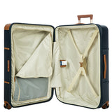 Bric's Bellagio 3.0 30-inch expandable spinner luggage with hard shell, four wheels, and telescopic handle for travel.