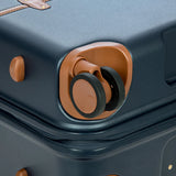 Bric's Bellagio 3.0 30-inch expandable spinner luggage with four wheels and a sleek black design for travel.