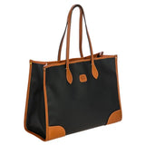 Bric's Firenze tote bag in premium leather with sturdy handles and spacious interior, stylish travel tote for everyday use.