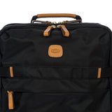 Black Bric's X-Collection Montagna backpack with multiple compartments and padded straps, ideal for travel and daily use.