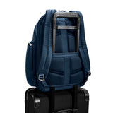 Briggs & Riley @work large cargo backpack with pass-through sleeve and multiple compartments for travel and organization.
