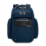 Briggs & Riley @work large cargo backpack with front pocket and sturdy straps, designed for travel and daily commuting.