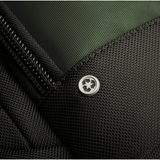 Briggs & Riley HTA Medium Cargo Backpack showing multiple compartments, padded shoulder straps, and durable black fabric.
