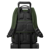 Briggs & Riley medium cargo backpack with multiple compartments and padded shoulder straps, designed for travel and daily use.