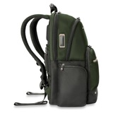 Briggs & Riley HTA medium cargo backpack with multiple compartments and padded shoulder straps, designed for travel and daily use.
