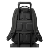 Briggs & Riley HTA medium wide-mouth backpack with multiple compartments and padded straps, designed for urban travel and daily use.