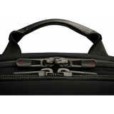 Briggs & Riley HTA medium widemouth backpack with multiple compartments and padded shoulder straps, designed for travel and daily use.