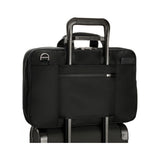 Briggs & Riley @Work large expandable briefcase with multiple compartments and padded handle, designed for professional use.