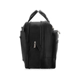 Briggs & Riley @Work medium expandable briefcase with padded laptop compartment and sleek black nylon exterior.