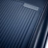 Black Briggs & Riley Sympatico Essential 22" carry-on luggage with front pocket, expandable spinner for travel convenience.