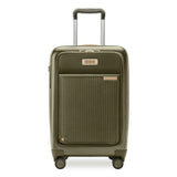 Black Briggs & Riley Sympatico Essential 22" carry-on spinner luggage with front pocket and expandable design.