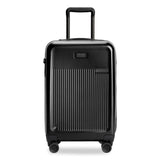 Briggs & Riley Sympatico Essential Carry-On Expandable Spinner luggage with front view and four wheels.