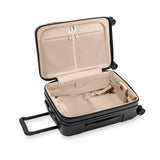 Briggs & Riley Sympatico Essential Carry-On Expandable Spinner luggage interior showing compartments and organization features.