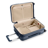 Briggs & Riley Sympatico Essential Carry-On Expandable Spinner luggage interior showing compartments and organization features.