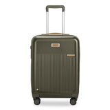 Briggs & Riley Sympatico Global Carry-On Expandable Spinner luggage with four wheels and retractable handle in black.