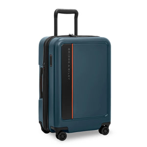 Briggs & Riley ZDX Essential 22-inch hardside carry-on spinner luggage with expandable design, angled view showing durable exterior.