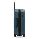 Briggs & Riley ZDX Essential 22-inch hardside expandable spinner carry-on luggage with side view and sturdy wheels.