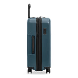 Briggs & Riley ZDX Essential 22-inch hardside expandable spinner carry-on luggage with four wheels and a sleek black finish.