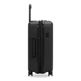 Briggs & Riley ZDX 21-inch expandable hardside spinner carry-on luggage with four wheels and a sleek black finish.