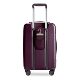 Briggs & Riley Sympatico Essential 22-inch plum carry-on luggage with spinner wheels, expandable for versatile travel.