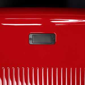 Briggs & Riley Sympatico Essential Carry-On Spinner luggage in glossy ruby with four wheels and a hard shell design.