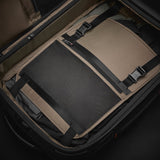 Briggs & Riley ZDX Essential Carry-On Expandable Spinner with compression panels, black hard-shell luggage showing side view and wheels.