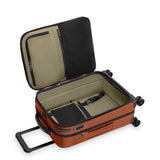 Briggs & Riley ZDX Essential Carry-On Expandable Spinner interior showing organized compartments and durable fabric.