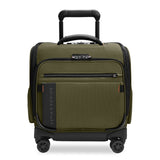 Briggs & Riley ZDX cabin spinner carry-on luggage with front view, durable design, and four spinner wheels for easy travel.