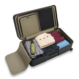 Black Briggs & Riley ZDX extra large 32-inch hardside checked luggage with spinner wheels, durable hard shell, and sleek design.