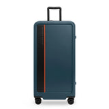 Black Briggs & Riley ZDX extra-large 32-inch hardside checked luggage with spinner wheels and sturdy design.