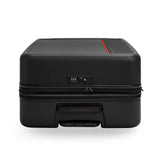 Black Briggs & Riley ZDX large 30-inch hardside expandable spinner checked luggage with four wheels and tsa lock.