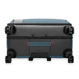 Black Briggs & Riley ZDX large expandable spinner checked luggage with four wheels and sturdy handle.