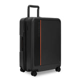Briggs & Riley ZDX medium 27-inch ocean blue hardside expandable spinner checked luggage with four wheels and TSA lock.
