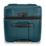 Briggs & Riley extra large checked luggage trunk spinner with durable hard shell, four-wheel spinner, and secure handle for travel.