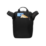 Briggs & Riley HTA crossbody bag in black with adjustable strap and multiple compartments for travel and everyday use.