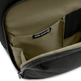 Briggs & Riley crossbody bag with RFID protection, featuring sleek design and adjustable strap for everyday use.