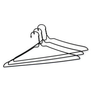 Set of three Briggs & Riley clothing hangers, made of durable material, ideal for organizing shirts and suits in closets.