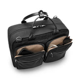 Interior view of the Briggs & Riley Rhapsody multi-pocket cabin bag, showing organized front pockets and spacious interior.