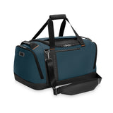 Briggs & Riley ZDX large travel duffel bag in black with sturdy handles and zippered compartments, designed for spacious travel storage.