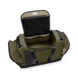 Briggs & Riley ZDX large travel duffel bag made of durable fabric with sturdy handles and spacious main compartment.