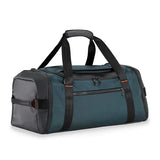 Briggs & Riley ZDX large travel duffle bag in black with sturdy handles and zipper closure, designed for durable travel storage.