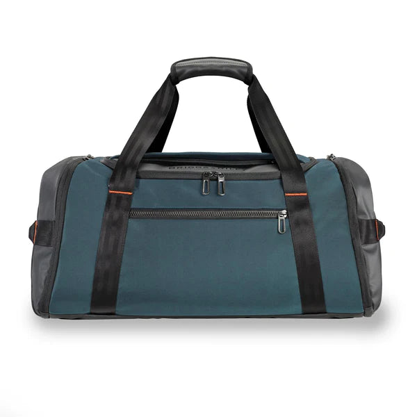 Briggs & Riley ZDX large travel duffle bag with durable fabric and sturdy handles, ideal for extended trips and travel.