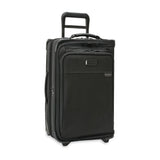 Briggs & Riley Baseline carry-on upright garment bag with wheels and handle, designed for traveling with suits and formal wear.