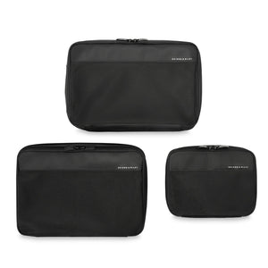 Briggs & Riley carry-on compression packing cubes set for organized packing and space-saving travel storage.